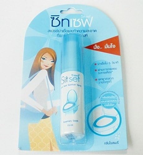 Sitsef Toilet Seat Sanitizer Spray Rosemary Scent 15ml
