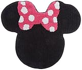 Disney Minnie Mouse XOXO Black/Pink/White Cotton Tufted Bath Rug