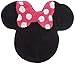 Disney Minnie Mouse XOXO Black/Pink/White Cotton Tufted Bath Rug