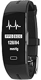 NSHK Portable Intelligent Blood Pressure Monitor Wristband ECG And PPG Multi-Function Heart Rate Monitor Waterproof Watch Outdoor Companion,B