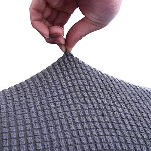 TASTELIFE Sofa Couch Cover Loveseat Slipcover 1-Piece Stretch Jacquard Armchair Shield 2 Seat Furniture Protector Chair for Living Room Gray Love Seat Size