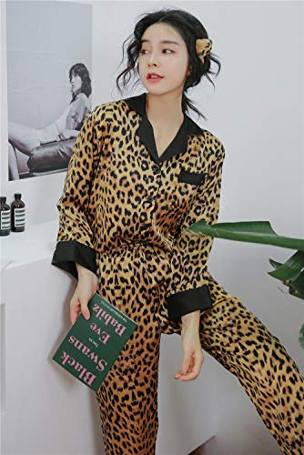 51 %2BiLqCzyL MIYAA Pijama De Satén para Mujer,Conjunto De Pijama De Seda Satinada,Lencería De Encaje De Leopardo Sexy,Ropa De Dormir… MIYAA Pijama De Satén para Mujer,Conjunto De Pijama De Seda Satinada,Lencería De Encaje De Leopardo Sexy,Ropa De Dormir… - Imagen 5