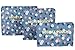 6 sets travel Organizers Packing Cubes Luggage Organizers Compression Pouches (Blue Daisy)