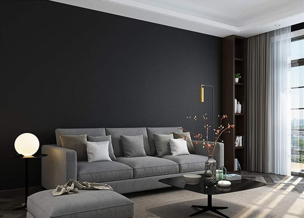 Timeet Self Adhesive Wallpaper Black Sticky Back Plastic Paper Matte Peel and Stick Wallpaper Waterproof Contact Paper Black Vinyl Film for Furniture Wardrobe Shelf Bedroom Livingroom Wall 40x300cm - Image 5