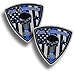 2nd Amendment Badge Sticker Blue line Vinyl Decal - Support Police Lives Matter Law Enforcement USA America Military Flag US Second 2A