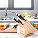 Deik Knife Set 6-Piece High Carbon Stainless Steel with Pakka Wood Handle, Rotatable Block Set for Recipe and Laptop