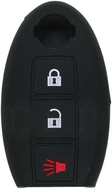 BROVACS Silicone Cover Protector Case Holder Skin Jacket Compatible with NISSAN 3 Button Smart Remote Key Fob CV9501 Black - Image 3