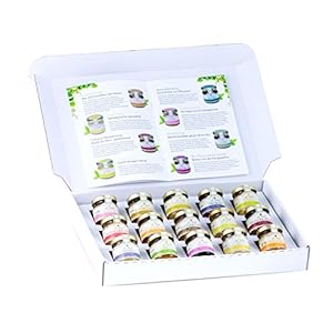 Honig Geschenk-Set „15 Sorten aus aller Welt“, mit Manuka-Honig, Buchweizen-Honig, Leatherwood-Honig und Thymian-Honig (15 x 50g)
