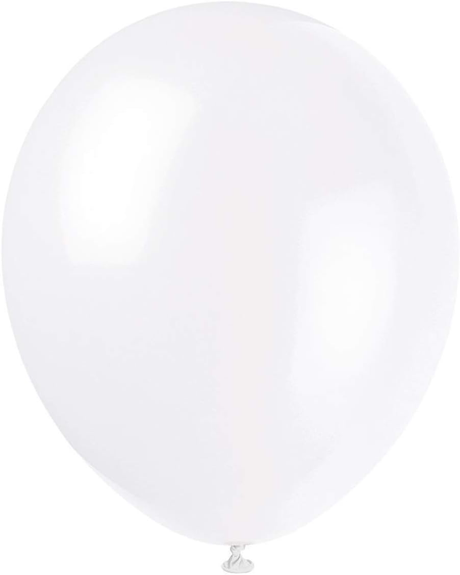 White Balloons 10 Inch Latex Balloons Plain Helium Balloon for Happy Birthday Wedding Anniversary Baby Shower Christmas Festival Party Decoration - Image 3