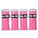 FlyItem 400 Pcs Pink Professional Regular Disposable Micro Mascara Applicator Brush Bendable Individual Eyelash Extension Mini Fiber Swabs Eye Lash Makeup Cosmetic Tool (Pink)