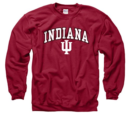 Campus Colors Indiana Hoosiers Adult Arch & Logo Gameday Crewneck Sweatshirt - Cardinal, Large