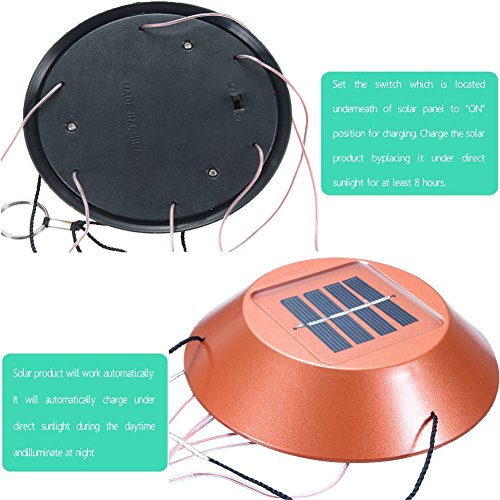 image for Wishshopping Color-Changing Wind Chime, Solar Power Wind Chimes Lights