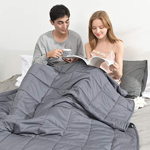 Ourea 10 lbs Weighted Blankets | 48” × 78” | Dark Grey | Various Sizes for Children and Adults - Thumbnail 2