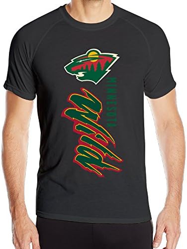 Annabelle Men's Minnesotas Wild Short Sleeve Sports Trendy T Shirts Black M