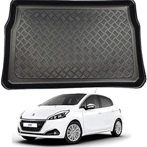Kofferbakmatten, voor Peugeot 208 (12-19) Op Maat Gemaakte Antislip Waterdichte Kofferbakmattenbeschermer…