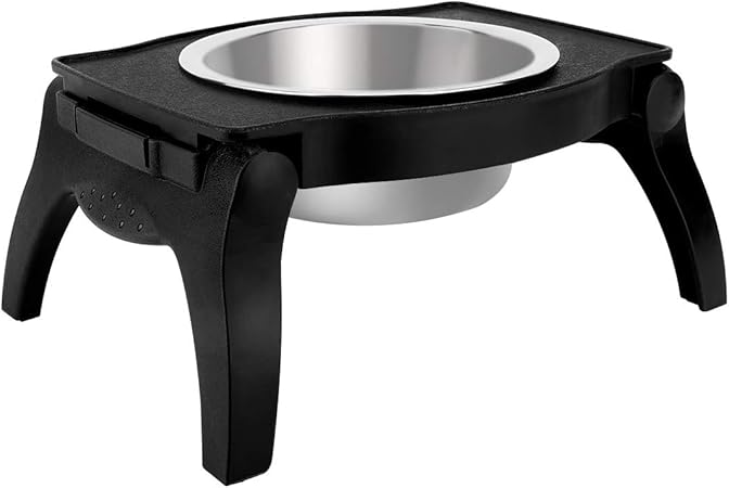 collapsible raised dog bowl