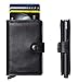 Secrid Men Mini Wallet Genuine Leather Vintage black RFID Safe Card Case max 12 cards