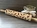 Cat Rolling Pin - Engraved Wood with Cat Design 10 inch Embossed Hardwood Cylinder by Ferrum Studios
