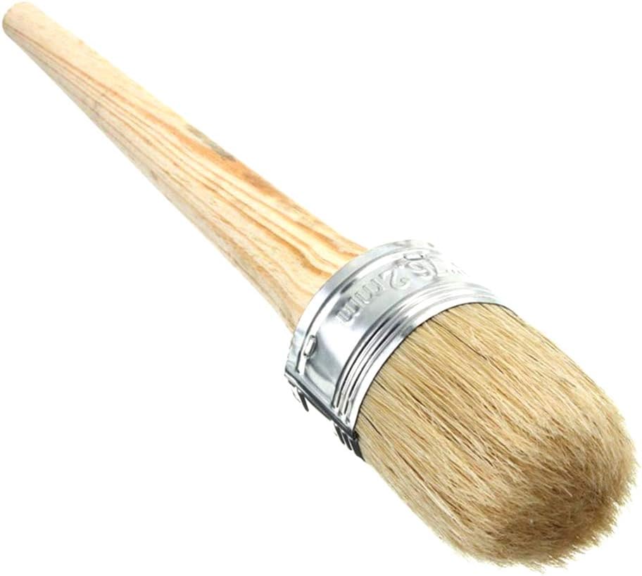Gobesty Round Bristle Chalk Brush, Chalk Paint Wax Brush, Chalk Paint