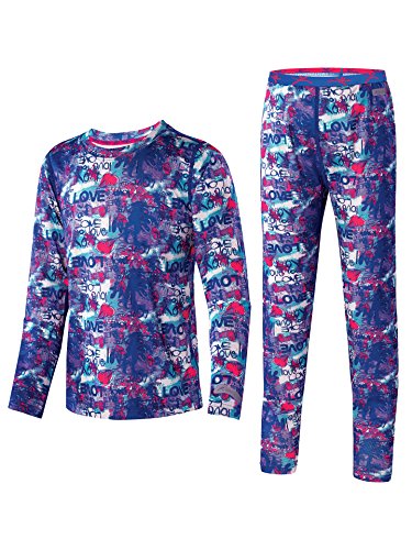 Terramar Kid’s 1.0 Power Play Two Piece Set, Love Print, 3T