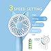 RioRand 2018 New Handheld Mini Personal desk Fan 1200mAH Rechargeable USB Fan with 3 Speed Adjustable for Indoor and Outdoor Activities(Blue)
