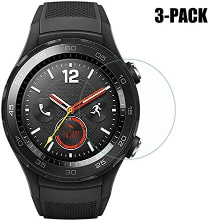 Huawei Watch 2 / Huawei Watch 2 Classic Screen Protector, Full Screen Coverage 9H Anti-Scratch Tempered Glass Screen Protector （3-Pack）