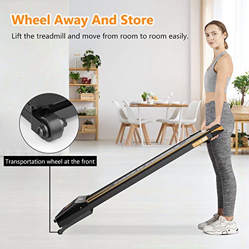 Dripex-Under-Desk-Treadmill-with-Remote-Control-1-6KMH-Adjustable-Speed-500W-Motor-LCD-Screen-Stand-Upright-for-Easy-Storage-Perfect-Walking-Pad-for-Home-Office-Working