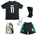 2017/2018 Real Madrid BALE #11 Away Black Football Soccer Kids Jersey & Short & Sock & Soccer Bag Youth Sizes