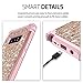 Hekodonk Compatible with Galaxy Note 8 Case, 3D Luxury Sparkle Glitter Shiny Heavy Duty Shockproof Full-Body Protective Cover High Impact Hybrid Case for Samsung Galaxy Note 8 - Bling Rose Gold