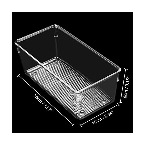 Kurtzy-Kitchen-Fridge-Cupboard-Storage-Trays-8-Pack-20cm787-Inches-Overall-Length-Clear-Plastic-Refrigerator-Bins-Bathroom-Pantry-Drawer-Freezer-and-Home-Storage-Organiser-Containers Kurtzy Kitchen Fridge & Cupboard Storage Trays (8 Pack) - 20cm/7.87 Inches Overall Length - Clear Plastic Refrigerator…