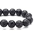 Top Plaza 7 Chakra Healing Bracelet with Real Stones, Lava Diffuser, Mala Meditation Mens Womens Religious Stretch Bracelets - Protection, Energy, Healing, Aromatherapy(7 Chakras Set)