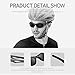 TOREGE Polarized Sports Sunglasses for Men Women for Cycling Running Fishing Golf TR90 Unbreakable Frame TR010-1 (Transparent Gray&Black Tips&Grey Lens)