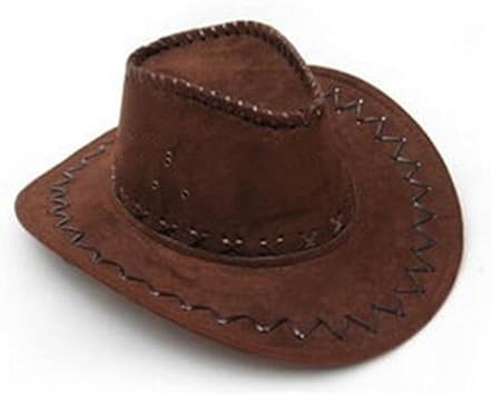 Delmkin Cowboyhut Westernhut Kostumzubehor Unisex Cowboy Hut Dunkelbraun Amazon De Spielzeug