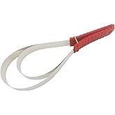 NRTFE Shedding Blade Horse Brush Scraper Stainless Steel Shed Blade for Dogs (two loops)