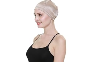 FOCUSCARE Wig Cap-100% Mulberry Silk Breathable Soft for Bald Head Available All The Year