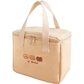 RICHTRUE Kawaii Lunch Bag for Girls Box Insulated Cute Bags Women Kids (Bear- Bucket)