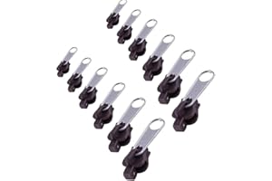 Universal Zipper Repair Kit Garment Bag Instant Fix Replacement Zipper Slider Teeth 12pcs Craft and Sewing Supplies