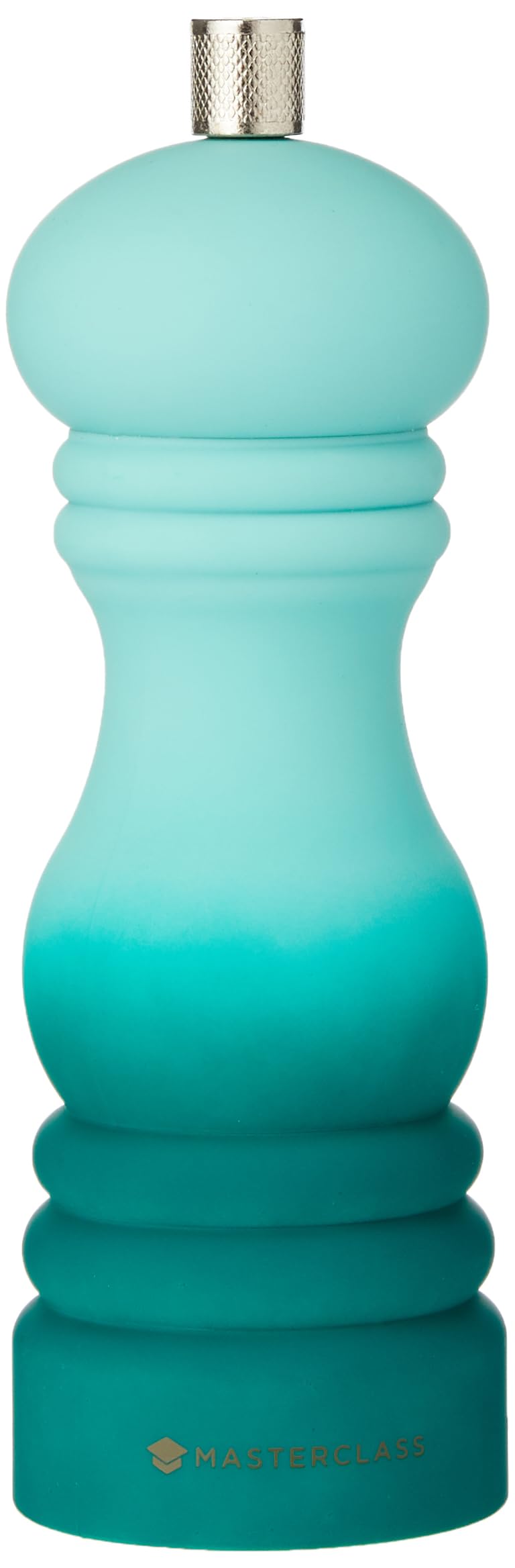 MasterClass Pepper Mill or Salt Grinder with Interchangeable Cap, Plastic, Green Ombré, 17 cm