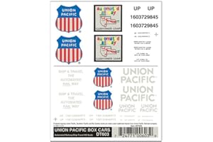 Woodland Scenics Dry Transfer Decals HO Scale Union Pacific Box Cars