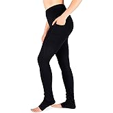 Yogipace Women's 34" High Waisted Goddess Extra Long Yoga Over The Heel Leggings with Pockets