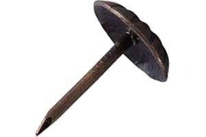 Upholstery Nail Tack Stud, 100Pcs Metal Antique Upholstery Nails Tacks Strips Clavos Decorative Tack Pushpins Doornail for Wo