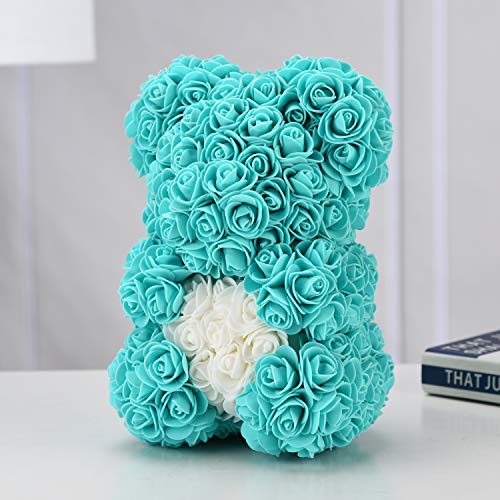 Rose Flower Bear 10 Inches Tall Rose Bear Perfect for Anniversary
