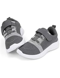 nerteo Toddler Boy Shoes Kids Sneakers Tennis Running Athletic Walking Shoes Dark Grey 5 M US Toddler