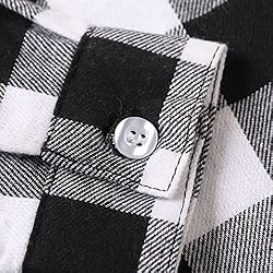 OCHENTA Big Boys' Button Down Flannel Plaid