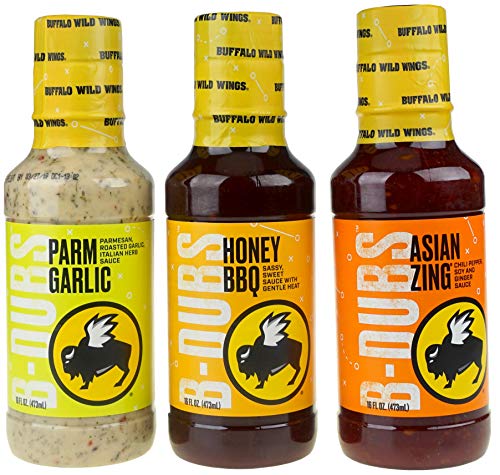 Buffalo Wild Wings Fan Fave Sauces - Parmesan Garlic, Honey BBQ, Asian