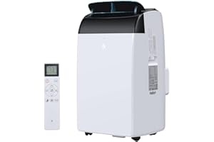 TAKYWEP 12,000 BTU Quiet Portable AC Unit – 3-In-1 Cooling, Dehumidifier & Fan With Remote, Covers 450 Sq.Ft, Compact Design for Home/Office, Black Top