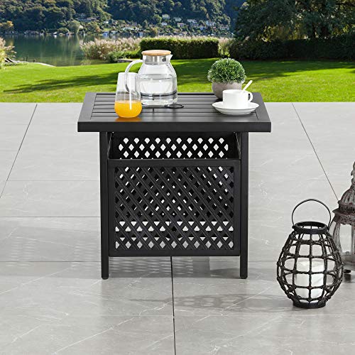 LOKATSE HOME Patio Umbrella Table Stand with Umbrella Hole, Outdoor