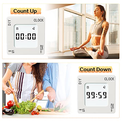 Home & Office Cube Timer with Clock, 5 & 25 and DIY Minute Preset Flip