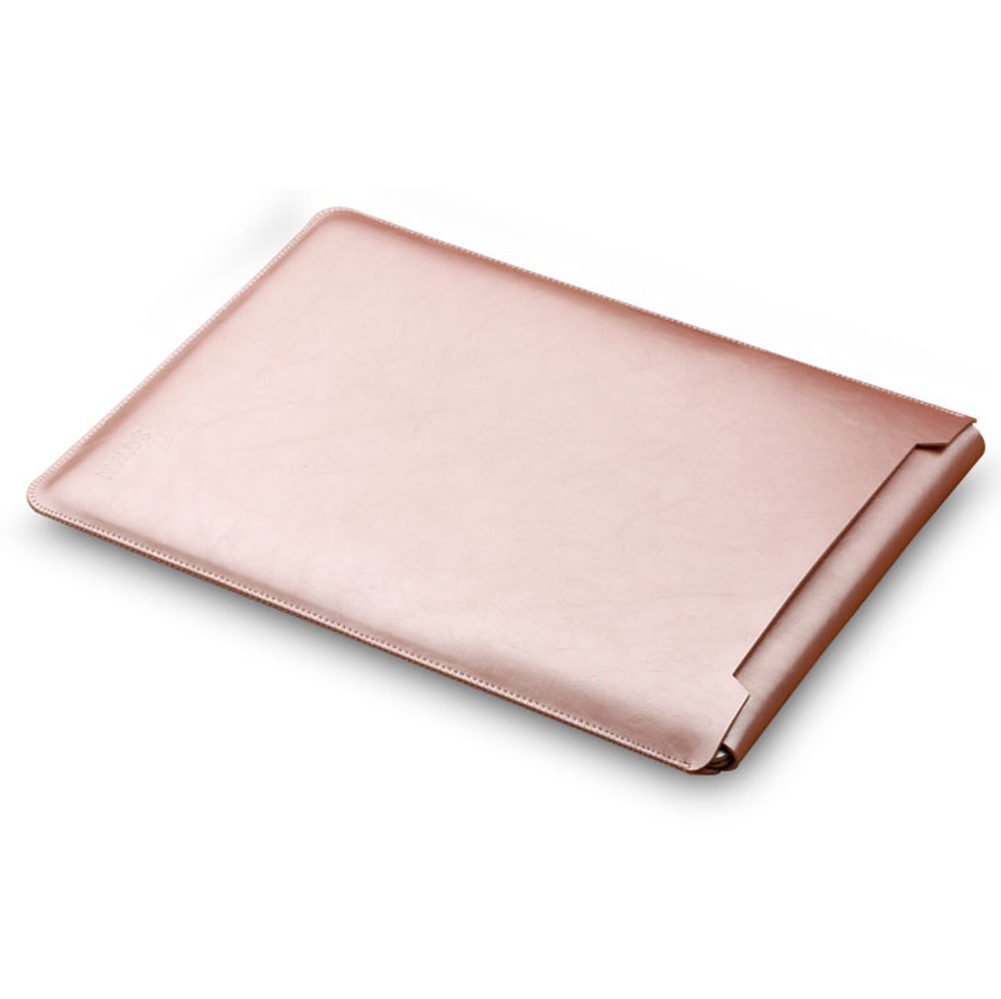 ele ELEOPTION Microfiber Leather Laptop Sleeve Slim Case Cover Luxury PU Leather Case Elegant Protective Case Integrated Mouse pad for 13.3 "Macbook Air/Macbook Pro & Pro Retina, Rose gold