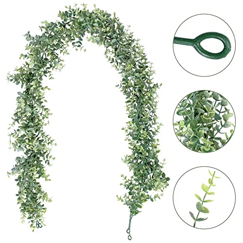 2 Packs Eucalyptus Garland 11.8ft Fake Vines Greenery Garland Backdrop